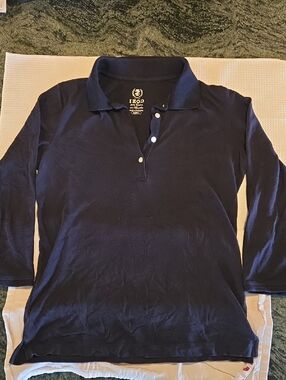 Izod Navy Blue 3/4 Sleeve Polo